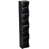 CAVINAS 8-Tier Adjustable Ultra-Thin Bookcase,Modern Narrow Tall Bookshelf with Wavy Frame Design,Bookshelf for Living Room,Bedroom Display,Black - 4 of 4