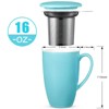 GustoWave 16 Oz Porcelain Tea Mug with Infuser and Lid – Microwave Safe, Ergonomic Handle, Lead-Free Glaze, for Loose Leaf Tea - 2 of 4