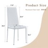 Set of 6 PU Leather Dining Chairs with Diamond-Patterned Backrest, Padded Seat, and Sturdy Metal Legs for Dining Room or Kitchen-Coolbibila - 4 of 4