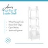 RiverRidge Home Amery 4 Tier 13" Tall Narrow Ladder Bathroom Storage Organizer with Open Shelves White - image 4 of 4