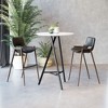 Zuo Modern Desi Barstool, Set Of 2, 39" High Black Faux Leather Seat With Walnut Finish Steel Frame - 3 of 4
