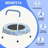 Aukfa 28 inch Kids 1 Year Trampoline with Handle - Indoor/Outdoor Toddler Trampoline , 6-Leg Design for Safety & Stability - 3 of 4