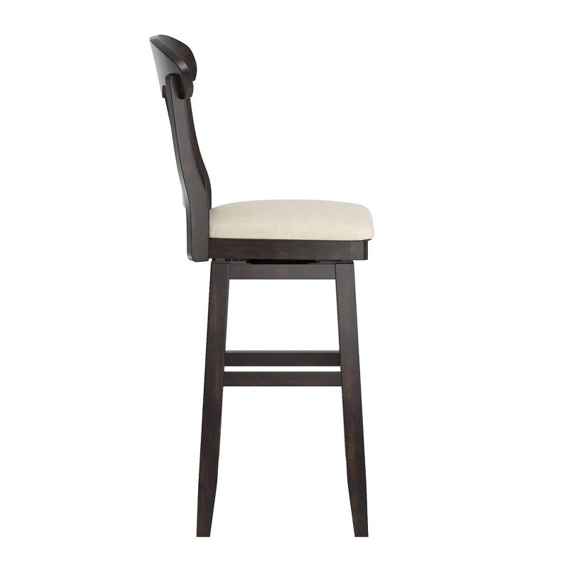 29" South Hill Napoleon Back Wood Swivel Height Barstool - Inspire Q, 4 of 12