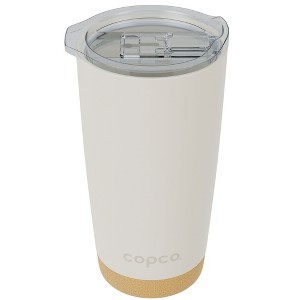 Copco Travel Tumbler with Cork Bottom, 20 oz. Double Wall Insulated Stainless Steel Coffee Mug, Leak-Proof BPA Free Lid - 1 of 4