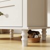 Mshliw Minimalist Buffet Cabinet with Glass Doors and Double Drawer, Kitchen Pantry, Modern Wooden Storage Sideboard for Dining Room, Living Room - 3 of 4