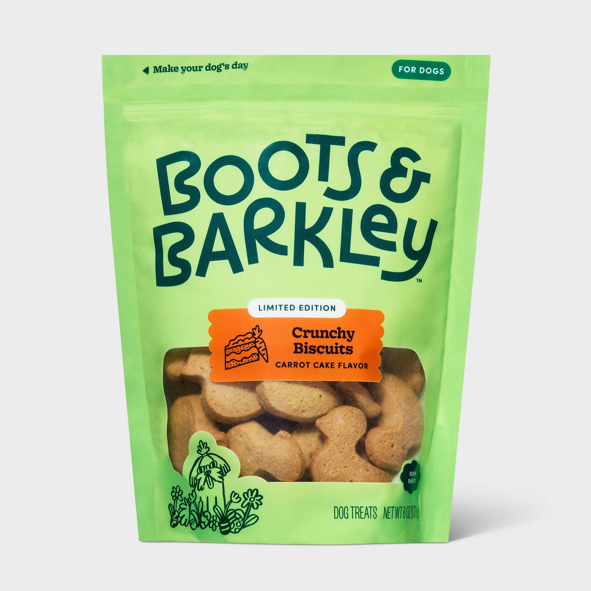 Easter Carrot and Cake Flavor Dog Treat Biscuits - Boots & Barkley™ 6oz