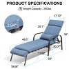 Crestlive Products Patio Chaise Lounge Chair Outdoor with Cushion & Pillow Adjustable 5 Position Pool Recliner - 3 of 4