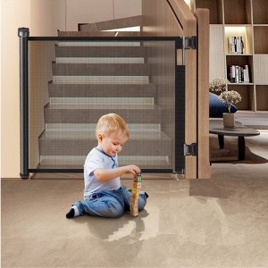 GOTGELIF Retractable Baby Gate 55"/71" Wide x 33" Tall Mesh Gate - 1 of 4