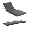 Christopher Knight Home Debra Outdoor 6-Position Adjustable Acacia Wood Chaise Lounge with Cushion - 3 of 4