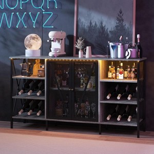 Multi-Functional Wine Rack - Space-Saving Bottle Storage, Ideal for Home Bar Kitchen Dining Area Decor & Organization - 1 of 4