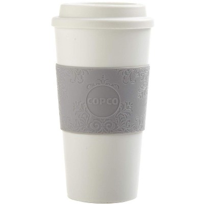 Copco Acadia 16 Ounce Double Walled Insulated Hot or Cold Travel Mug Spill  Resistant Lid - Blue 2510-9966B