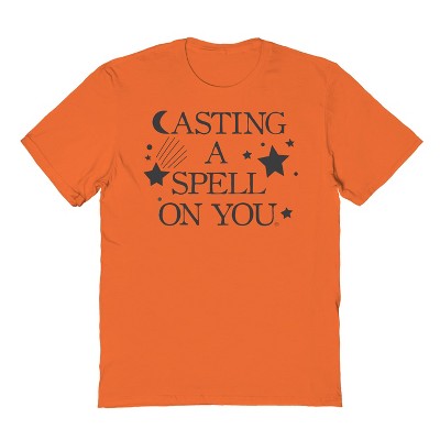 Rerun Island Men's Casting A Spell   Halloween Short Sleeve Graphic Cotton T-Shirt