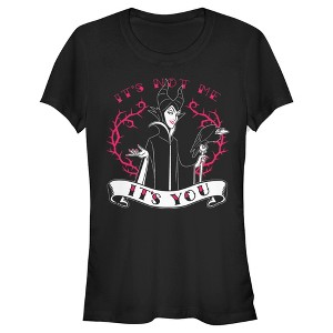 Juniors Womens Sleeping Beauty Maleficent Valentine's Day It's Not Me, It's You T-Shirt - 1 of 4