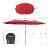 Sonkuki 13 x 7.2Ft Double-Sided Patio Umbrella with Large Canopy Outdoor Table Umbrella for Garden, deck and pool - 3 of 4