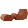 Anybear 44"L x 29"W x 27"H Modern Lounge Chair and Ottoman - 3 of 4