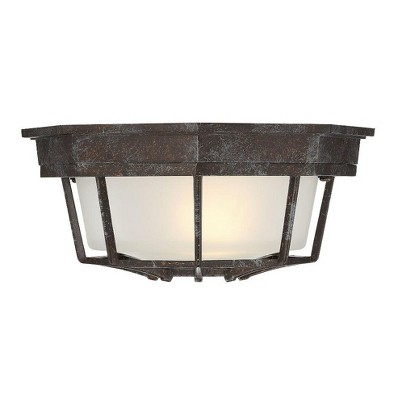 Savoy House Exterior Collections 1 - Light Flush Mount in  Rustic Bronze