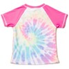 SUPER MARIO Nintendo Yoshi Mario Princess Peach Big Girls Rash Guard and Bikini Bottom Tie Dye Multicolor 14-16 - 3 of 4