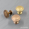 attop 10 Pack Antique Brass Cabinet Knobs, 1-1/4 Inch Diameter Kitchen Cabinet Hardware Round Knobs for Cabinets and Drawers - 3 of 4