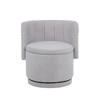 Grungis Upholstered Accent Chair with Storage Space,28.9"W Swivel Chairs for Bedroom,Reading Room,Gray/Beige/Pink - 4 of 4