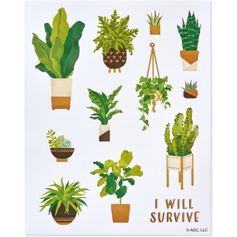 Paper & Plant Sticker Green (2 sheets of stickers)