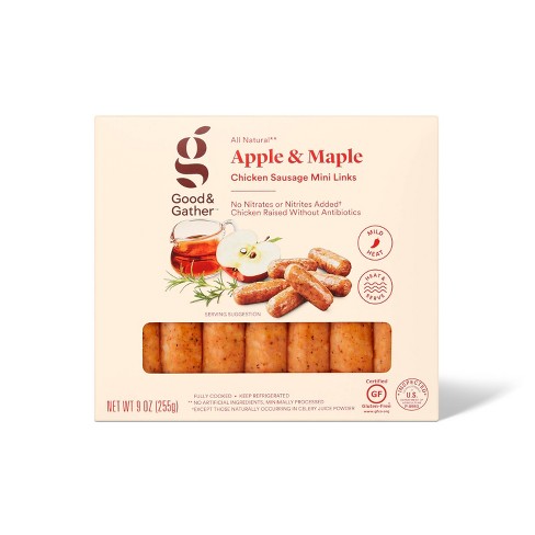 Apple & Maple Breakfast Chicken Sausage Mini Links - 9oz - Good & Gather™ - image 1 of 2
