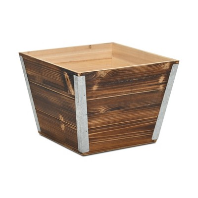 Cheung's Cavorn Tapered Square Brown Planter Bucket - Medium