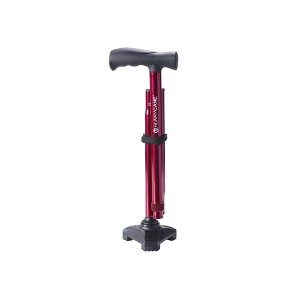 Drive Medical HurryCane Freedom Edition Folding Cane with T Handle, Red - 1 of 4