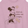 Women's - Disney - Minnie Nature Makes Me Happy Graphic Racerback Tank - 2 of 4