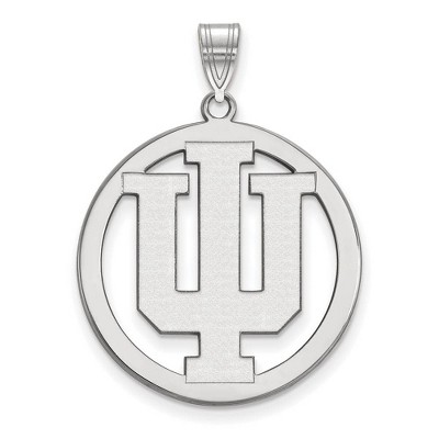 Black Bow Jewelry Sterling Silver Indiana Hoosiers NCAA Extra Large Pendant