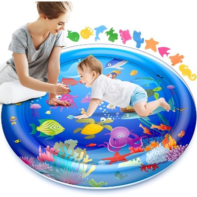 40" Extra Large Tummy Time Water Mat for Babies, XL Baby Water Play Mat, Infant Water Sensory Baby Tummy Time Play Mat