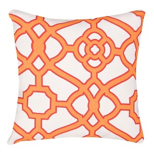 Orange Veranda Pavilion Fretwork Throw Pillow - Jaipur
