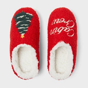 Kids' Cabin Crew Scuff Slippers - Wondershop™ Red - 1 of 4