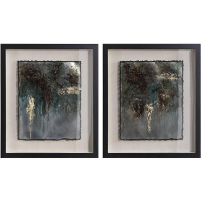 Uttermost Rustic Patina 29" High 2-Piece Framed Wall Art Set