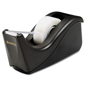 Scotch Value Desktop Tape Dispenser 1" Core Two-Tone Black C60BK - 1 of 4