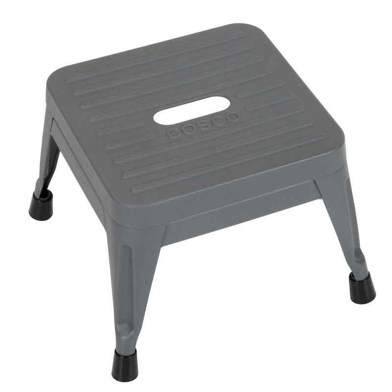 COSCO 1-Step 225 lb. Capacity Stackable Gray Steel Step Stool (2-pack), 4 of 5