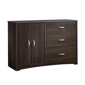 GlasFlength Decorative Storage Cabinets Dresser Brown Finish Classic Stores Clothing Accessories Fits Bedroom Entryway, Brown, 45"*17.32"*29.92" - 1 of 4