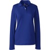 Lands' End School Uniform Women's Long Sleeve Feminine Fit Interlock Polo Shirt - 2 of 2