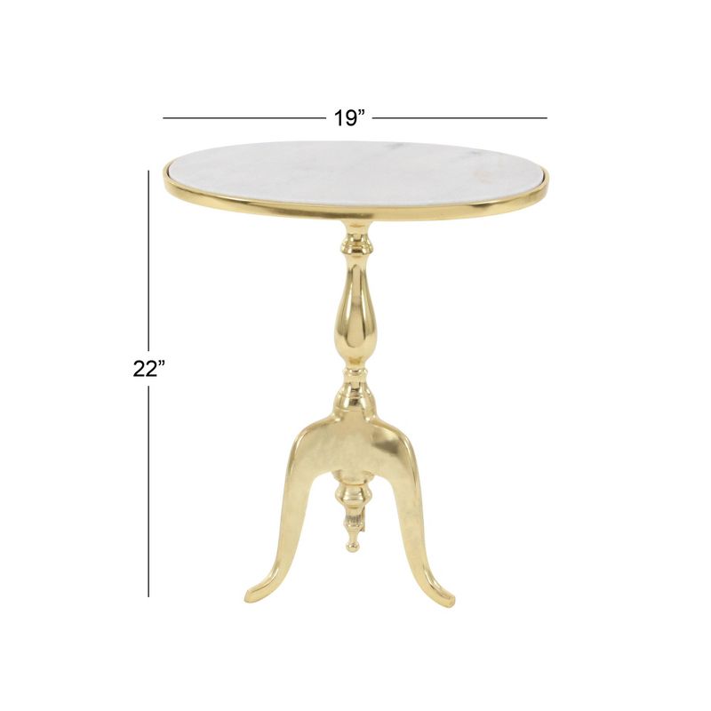 Traditional Marble Accent Table Gold - Olivia &#38; May, 6 of 20
