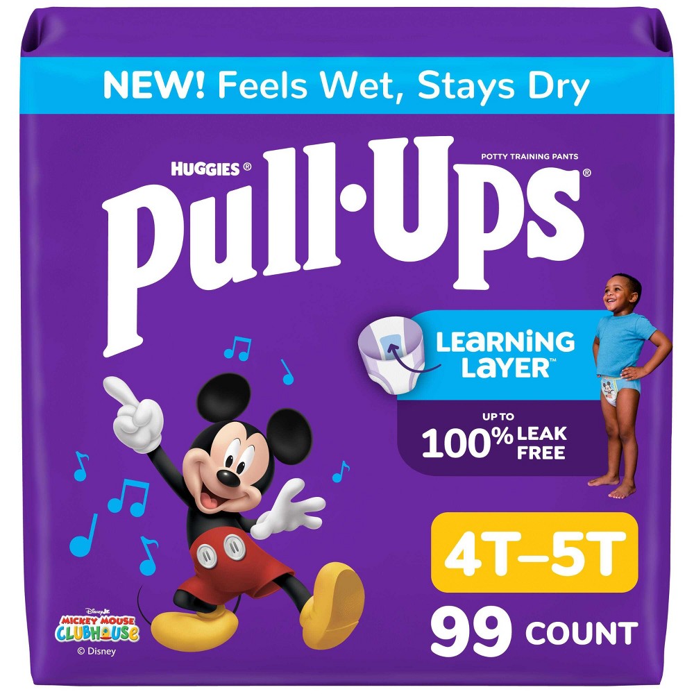 Pull-Ups Boys' Potty Training Pants - 4T-5T - 99ct: Wetness Indicator, Hypoallergenic, Paraben-Free