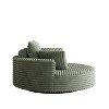 55'' Corduroy Chenille Swivel Chair, Fluffy Foam Single Sofa with Cylindrical Pillow, 360¡ã Rotating Seat for Living Room, Bedroom, No Assembly - 4 of 4