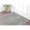 Gray and Silver Wool Abstract Hand Knotted Worn Faded Area Rug - 2 of 4