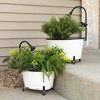 Set of 2 Black Rim White Enamel Bathtub Planters - Foreside Home & Garden - 2 of 4