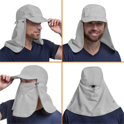 SUN CUBE Fishing Sun Hat With Neck Flap - UPF 50+ UV Protection, Adjustable Face Cover For Hiking, Running, Outdoor Work