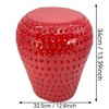 SEVOBAL Strawberry Fruit Stool Side Table Home Decor Plant Stand Garden Indoor Outdoor Decoration Party Kid Gift Festival, Red, 12.8"*12.8"*13.4" - 3 of 4