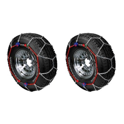 Auto-Trac Series 2300 Pickup Truck/SUV Traction Snow Tire Chains with Diamond Cross Pattern for Grip and Smoothness