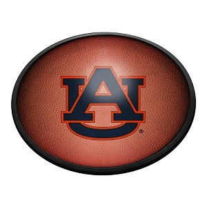 College Football Pigskin Design Oval Slimline Lighted Wall Sign - 1 of 4