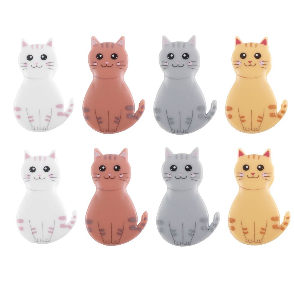 Cook With Color 8pc Cat Bag Clip Buddies