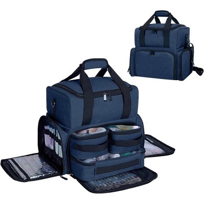 Paaaawaters Large Cosmetic Bag with 4 Removable Case and 2 Removable Dividers Double Layer Travel Storage Organizer