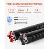 VEVOR Garage Door Torsion Springs, Pair of 0.225 x 2 x 24 in, 16000 Cycles, Electrophoresis Black Coated for Replacement, Garage Door Springs,Black - 3 of 4
