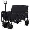CAVINAS 3-in-1 Convertible Folding Wagon Cart, 500lbs Heavy-Duty Shopping Cart with Bench Seat & Storage, Wagon for Camping, Sports - 3 of 4